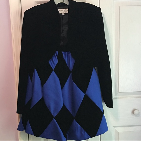 Black Tie Oleg Cassini Dresses & Skirts - Sold‼️Black Tie Oleg Cassini Black & Royal Skirt